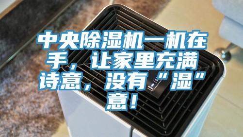 中央除濕機一機在手，讓家里充滿詩意，沒有“濕”意！