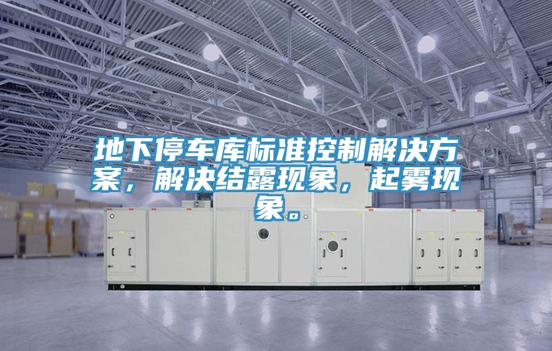 地下停車庫標(biāo)準(zhǔn)控制解決方案，解決結(jié)露現(xiàn)象，起霧現(xiàn)象。