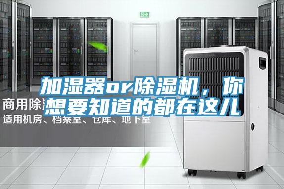 加濕器or除濕機，你想要知道的都在這兒
