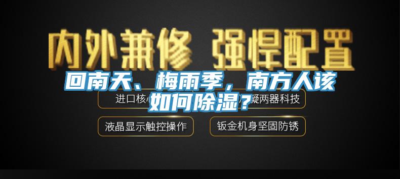 回南天、梅雨季，南方人該如何除濕？