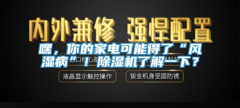 嘿，你的家電可能得了“風(fēng)濕病”！除濕機(jī)了解一下？