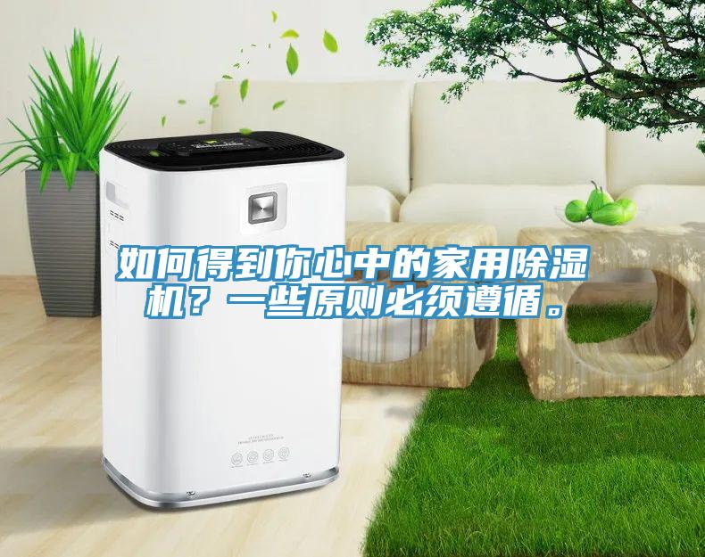 如何得到你心中的家用除濕機(jī)？一些原則必須遵循。