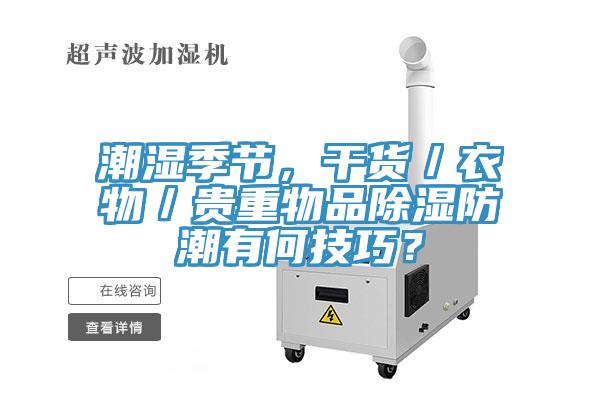 潮濕季節(jié)，干貨／衣物／貴重物品除濕防潮有何技巧？