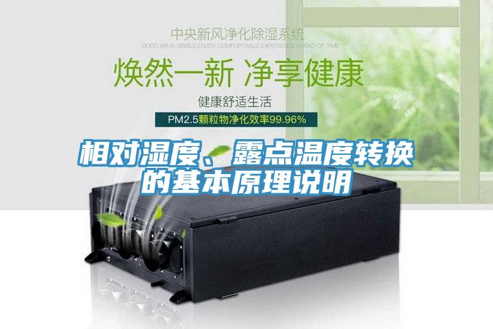 相對濕度、露點(diǎn)溫度轉(zhuǎn)換的基本原理說明