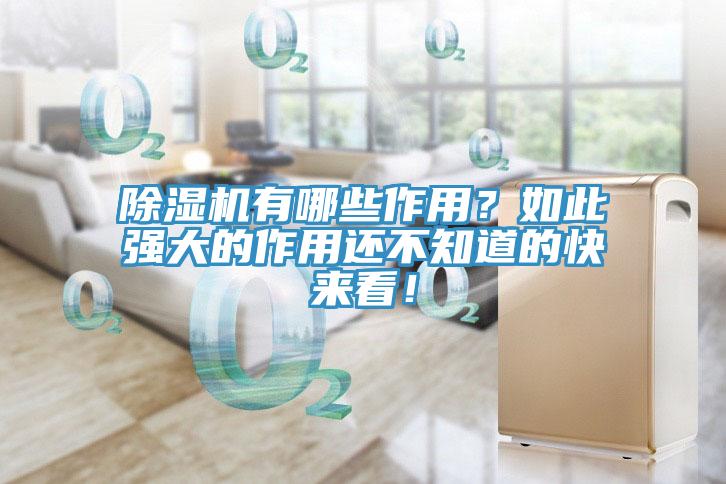 除濕機有哪些作用？如此強大的作用還不知道的快來看！