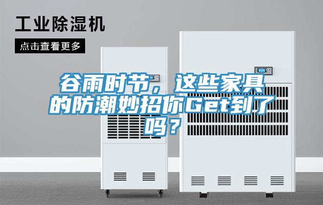 谷雨時(shí)節(jié)，這些家具的防潮妙招你Get到了嗎？