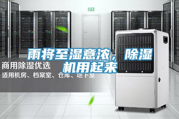 雨將至濕意濃，除濕機用起來