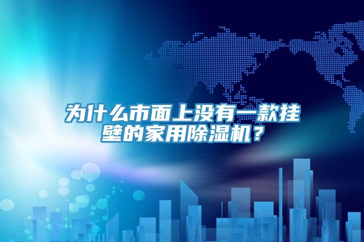 為什么市面上沒有一款掛壁的家用除濕機？