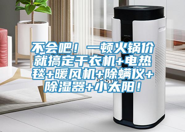 不會吧！一頓火鍋價就搞定干衣機+電熱毯+暖風機+除螨儀+除濕器+小太陽！