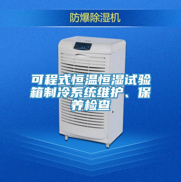 可程式恒溫恒濕試驗(yàn)箱制冷系統(tǒng)維護(hù)、保養(yǎng)檢查