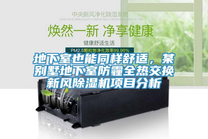 地下室也能同樣舒適，某別墅地下室防霾全熱交換新風(fēng)除濕機(jī)項(xiàng)目分析
