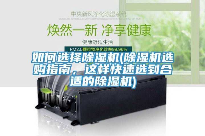 如何選擇除濕機(除濕機選購指南，這樣快速選到合適的除濕機)