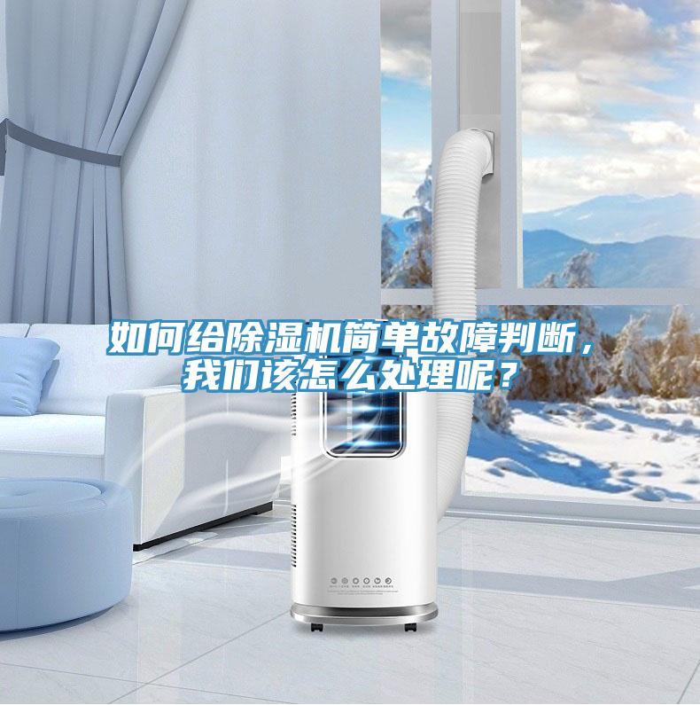 如何給除濕機(jī)簡(jiǎn)單故障判斷，我們?cè)撛趺刺幚砟兀?></div>
								<div   id=