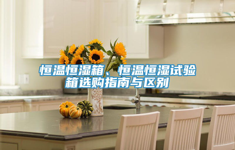 恒溫恒濕箱、恒溫恒濕試驗箱選購指南與區(qū)別