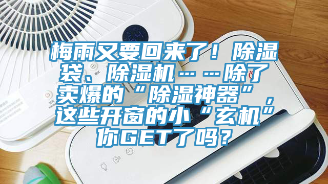 梅雨又要回來了！除濕袋、除濕機(jī)……除了賣爆的“除濕神器”，這些開窗的小“玄機(jī)”你GET了嗎？