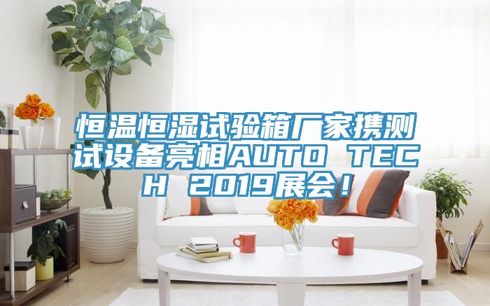 恒溫恒濕試驗箱廠家攜測試設(shè)備亮相AUTO TECH 2019展會！