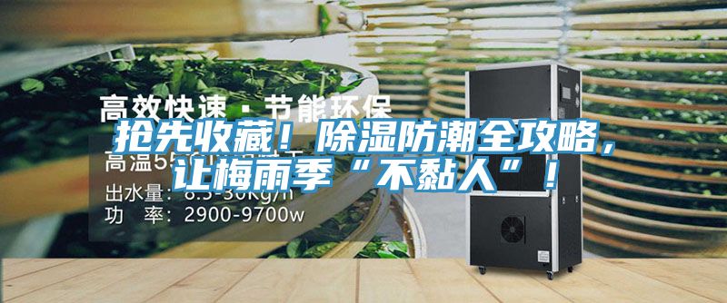 搶先收藏！除濕防潮全攻略，讓梅雨季“不黏人”！