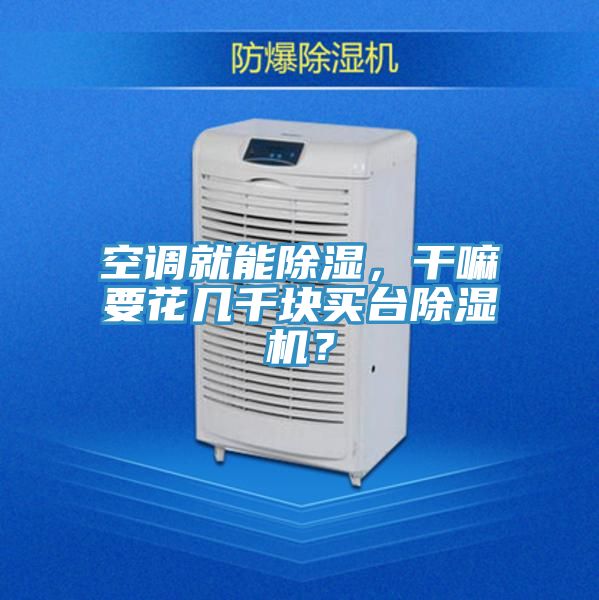 空調(diào)就能除濕，干嘛要花幾千塊買臺(tái)除濕機(jī)？