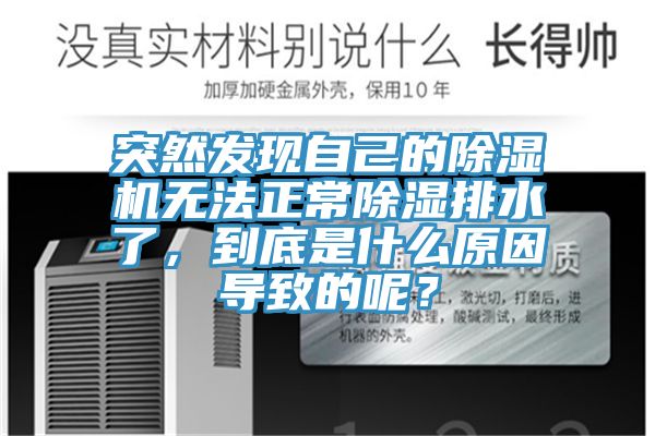 突然發(fā)現(xiàn)自己的除濕機無法正常除濕排水了，到底是什么原因?qū)е碌哪兀?></div>
								<div   id=
