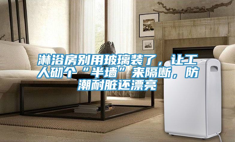 淋浴房別用玻璃裝了，讓工人砌個“半墻”來隔斷，防潮耐臟還漂亮
