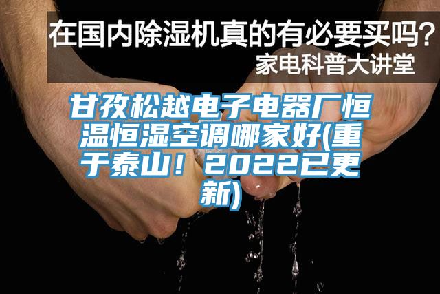 甘孜松越電子電器廠恒溫恒濕空調(diào)哪家好(重于泰山！2022已更新)