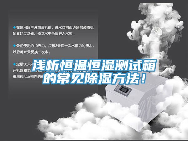 淺析恒溫恒濕測(cè)試箱的常見(jiàn)除濕方法！