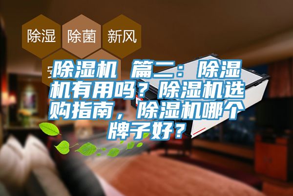 除濕機 篇二：除濕機有用嗎？除濕機選購指南，除濕機哪個牌子好？