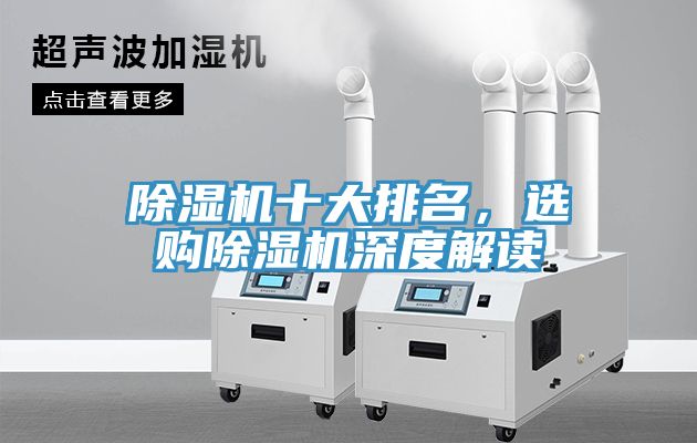 除濕機十大排名，選購除濕機深度解讀