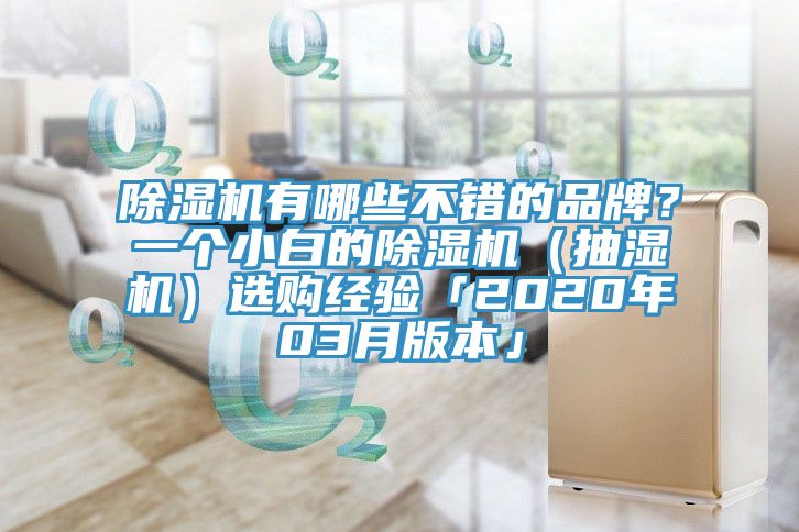 除濕機(jī)有哪些不錯(cuò)的品牌？一個(gè)小白的除濕機(jī)（抽濕機(jī)）選購(gòu)經(jīng)驗(yàn)「2020年03月版本」