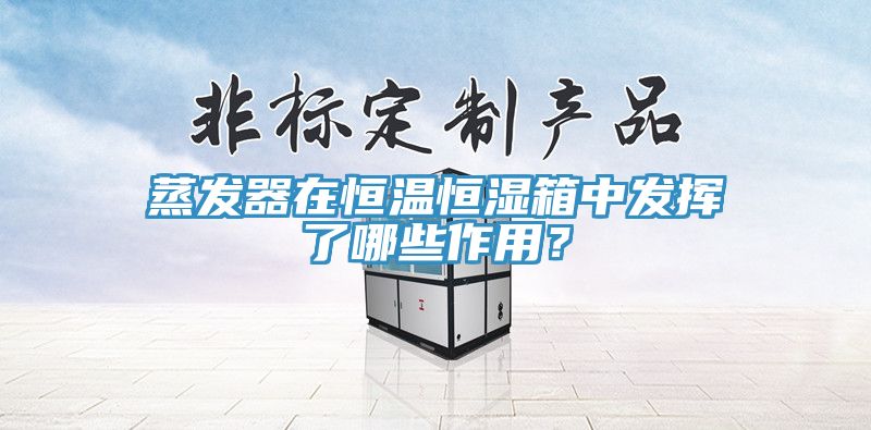 蒸發(fā)器在恒溫恒濕箱中發(fā)揮了哪些作用？